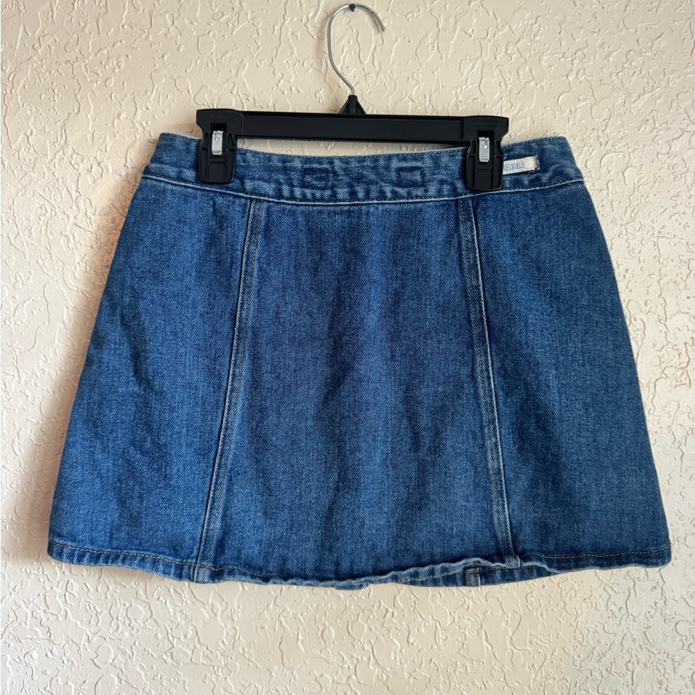 Melville Denim Snap-Front Skirt – Size 26 - Picture 2 of 10